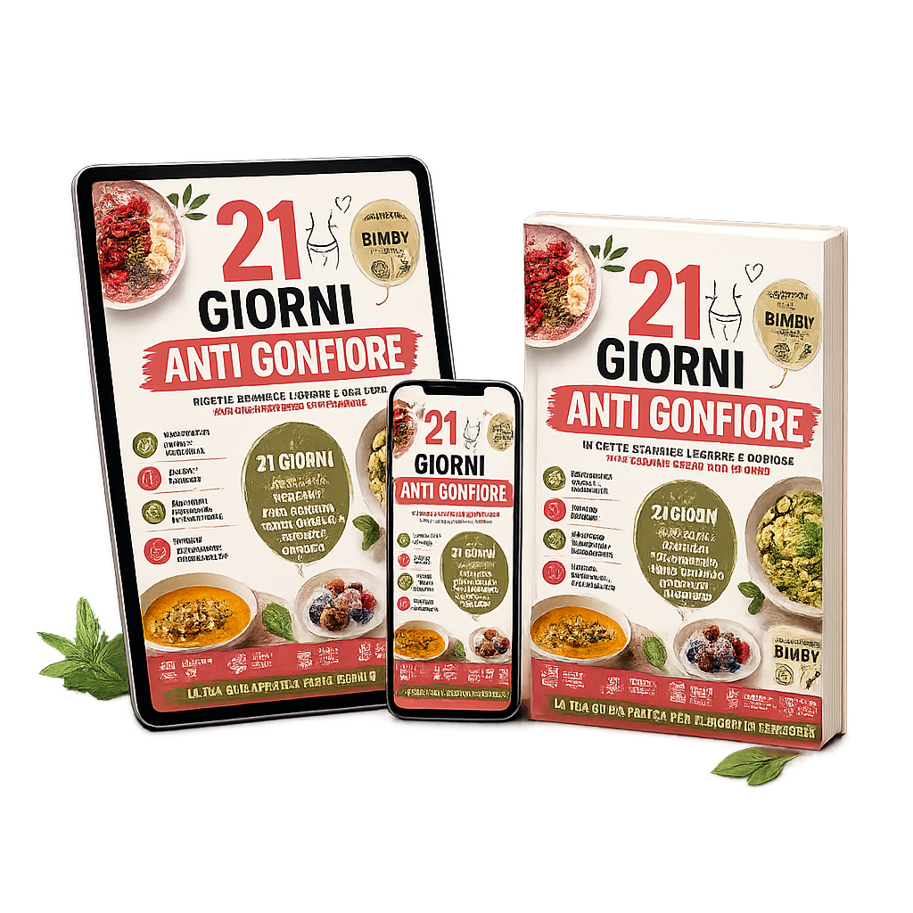 21 Giorni Anti Gonfiore – Oltre 50 Ricette con e senza Bimby